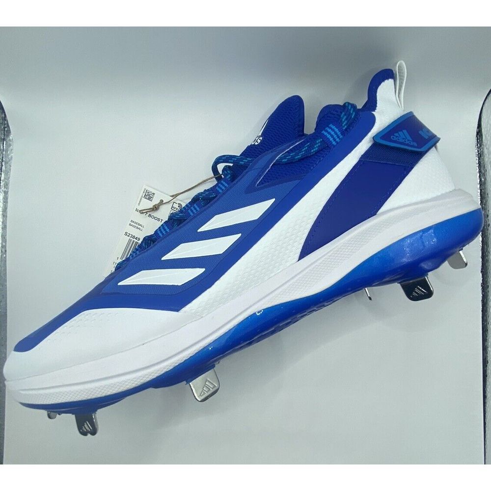 Adidas Men's Icon 7  Boost Royal Blue White Baseball Metal Cleats S23849 Size 12 - Picture 2 of 16